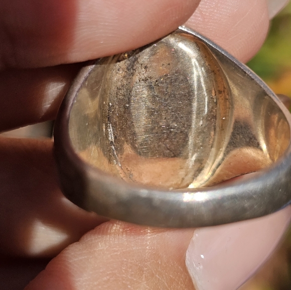 Bear Claw Inlay Sterling Ring - Picture 4 of 7